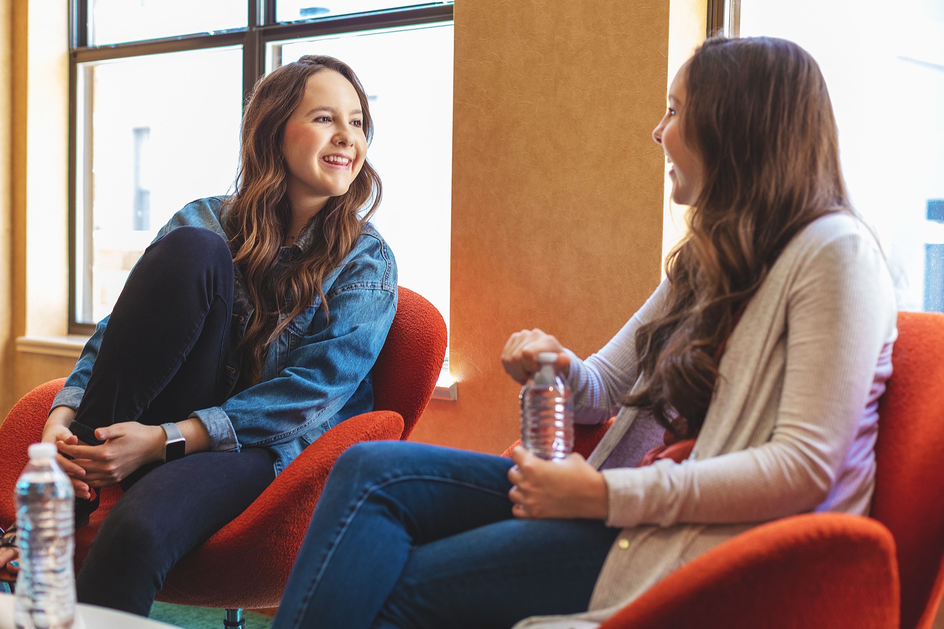Female Twin Sisters on a Travel Break Together in Western Colorado Doing Restful and Relaxing Activities Together